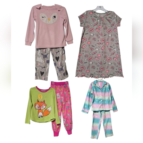 Carter's Other - Girls Size 6 Colorful Kids Pajama Sets/Nightie - 7 Items